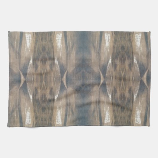 Wilde Leopard Wilde Dierenpatroonbruin Theedoek (Horizontaal)