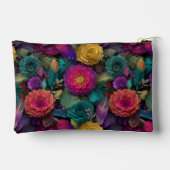 Wilde Levendige Bloemen En Veren Tas (Achterkant)