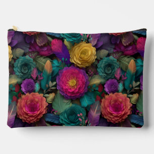 Wilde Levendige Bloemen En Veren Tas