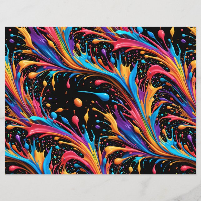 Wilde Levendige Verfspatten (Voorkant)