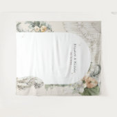 Wilde Liefde | Boho Macramé Groene Fotobooth Wandkleed (Voorkant (horizontaal))