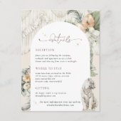 Wilde Liefde | Boho Macrame Groene Gastdetails Informatiekaartje (Voorkant)