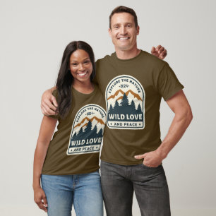 Wilde liefde en vrede t-shirt