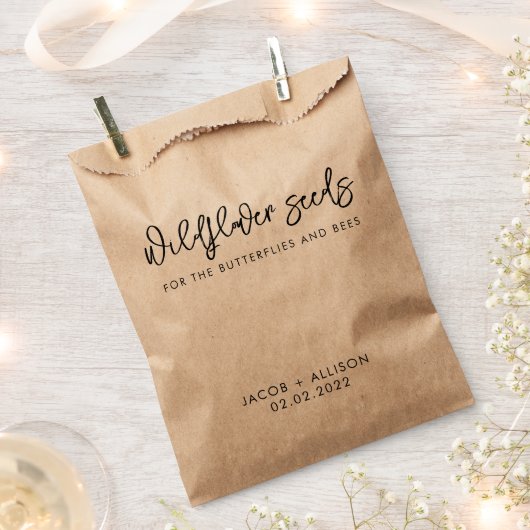 wilde liefde voor wilde bloemen bruiloft confetti bedankzakje (Geknipt)