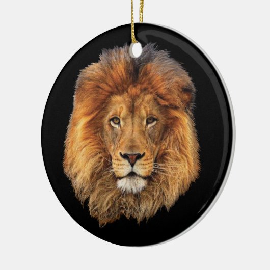 Wilde lion uit Afrikaanse Canvas tas Keramisch Ornament (Links)
