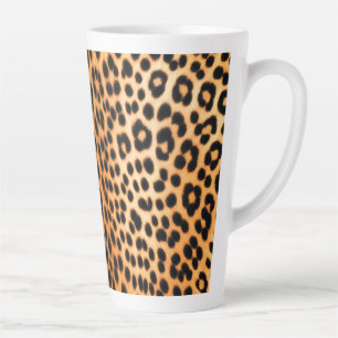 Wilde Luipaard Energie – Krachtige Dierenprint Mod Latte Mok
