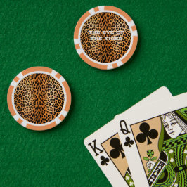 Wilde Luipaard Energie – Moedige Dierenprint Mode Poker Chips