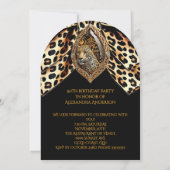 Wilde Luipaard Gezicht fantastische 50 Verjaardag  Kaart (Achterkant)