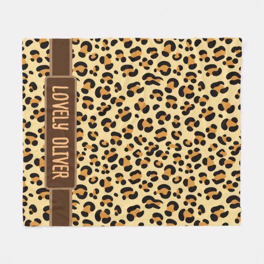Wilde luipaardhuid fleece deken (Voorkant (Horizontaal))