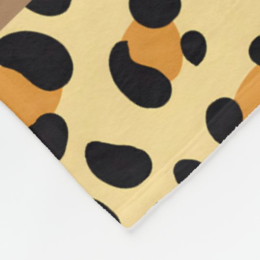 Wilde luipaardhuid fleece deken (Hoek)