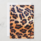 Wilde Luipaardprint Feestviering Kaart (Achterkant)