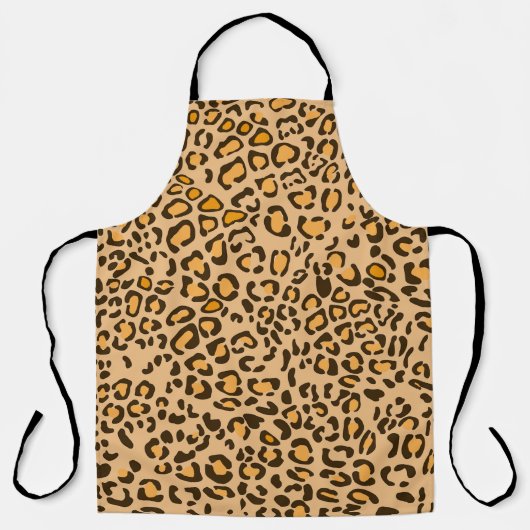 Wilde Luipaardprint Keukenschort voor Koken Schort (Voorkant)