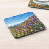 Wilde lupine en penseel bier onderzetter (Linkerzijde)