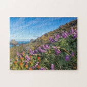 Wilde lupine en penseel legpuzzel (Horizontaal)