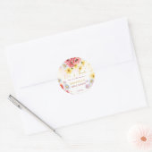 Wilde madelief klaproos bruiloft favor cadeau ronde sticker (Envelop)