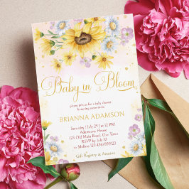 Wilde madeliefje zonnebloem baby in bloei baby sho kaart