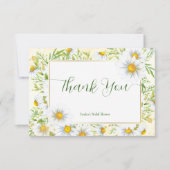 Wilde madeliefjes bloemen lente zomer bruids douch bedankkaart (Voorkant)