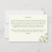 Wilde madeliefjes bloemen lente zomer bruidsmeisje bedankkaart (Achterkant)