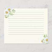 Wilde madeliefjes lente zomer recept kaart (Achterkant)