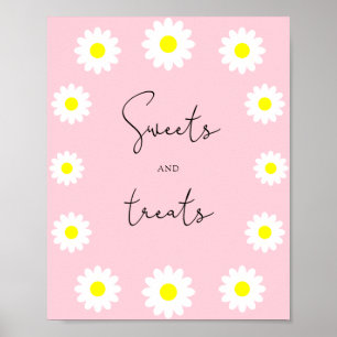 Wilde madeliefjes - zoete en lekkere baby shower poster