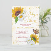 Wilde madeliefjes zonnebloemen baby in bloei baby  kaart (Staand voorkant)