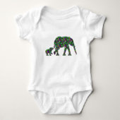 Wilde mama en Baby Elephant kinder Toddler Romper (Voorkant)