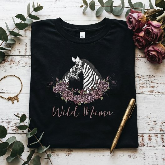 Wilde Mama Zebra Moeder T-shirt