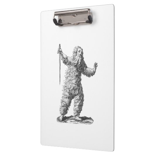 Wilde Man - Wildemann - Afbeelding van middeleeuws Klembord (Links)