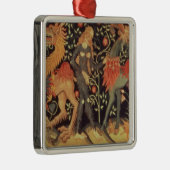 Wilde Mannen en dieren, tapijt, 15e eeuw Metalen Ornament (Rechts)