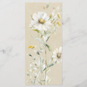 Wilde Margriet Kraft Bloem Bruiloft Menu (Achterkant)