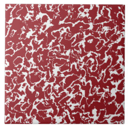 Wilde marmer 4 - Roodperwijn en wit Tegeltje