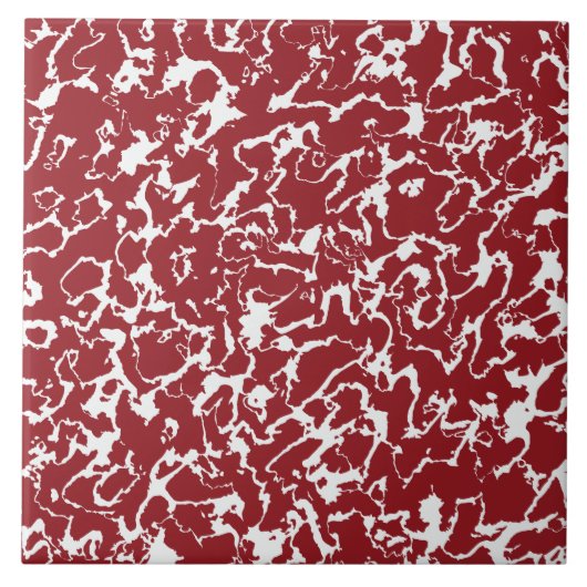 Wilde marmer 4 - Roodperwijn en wit Tegeltje (Voorkant)