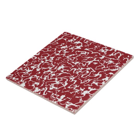 Wilde marmer 4 - Roodperwijn en wit Tegeltje (Zijkant)