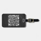 Wilde me Tiger Black en White Print Bagagelabel (Voorkant horizontaal)