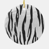 Wilde me Tiger Black en White Print Keramisch Ornament (Achterkant)