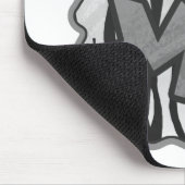 Wilde me Tiger Black en White Print Muismat (Hoek)