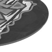 Wilde me Tiger Black en White Print Snijplank (Hoek)