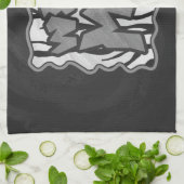 Wilde me Tiger Black en White Print Theedoek (Gevouwen)