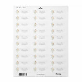 Wilde meerkleurige bloemen retouradres sticker (Full Sheet)