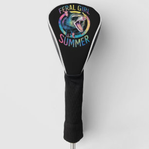 Wilde Meisje Zomer Opossum Tie Dye Wasbeer Golfheadcover