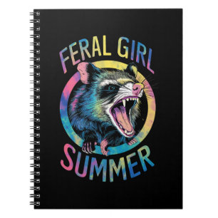 Wilde Meisje Zomer Opossum Tie Dye Wasbeer Notitieboek