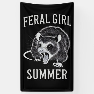 Wilde Meisje Zomer Opossum Vintage Spandoek