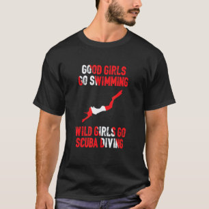 Wilde Meisjes Gaan Duiken Duiker Vlag Onderwater S T-shirt