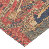 WILDE MENSEN IN DE DIER HUNT, DIEREN, Rode Floral Medium Tafelloper (Hoek)