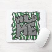 Wilde mij zebra groen en wit muismat (Met muis)