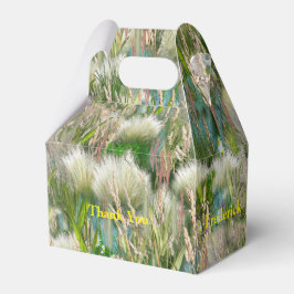 Wilde milieuvriendelijke grassen en lentbloemen bedankdoosjes