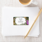 Wilde milieuvriendelijke grassen en lentbloemen etiket (Insitu)