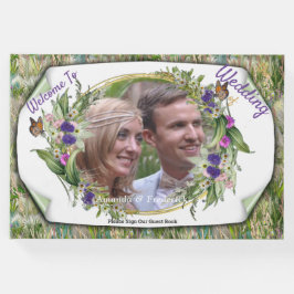 Wilde milieuvriendelijke grassen en lentbloemen gastenboek