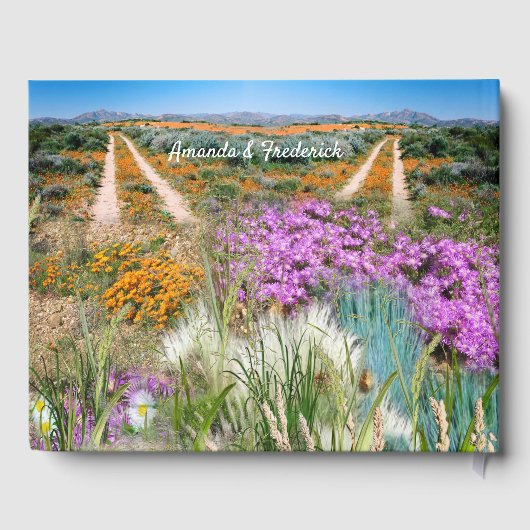 Wilde milieuvriendelijke grassen en lentbloemen gastenboek (Achterkant)