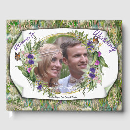 Wilde milieuvriendelijke grassen en lentbloemen gastenboek